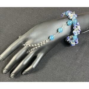 Slave Bracelet from Peru Handmade with Lapis Lazuli and Beads Stone NEW